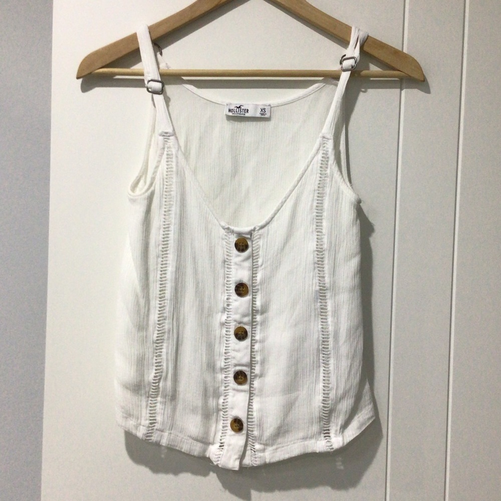 Hollister XS white tank top